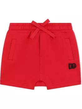 Dolce & Gabbana спортивные шорты с графичным принтом, красный