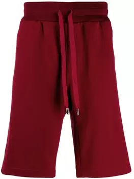 Dolce & Gabbana спортивные шорты с нашивкой-логотипом, красный