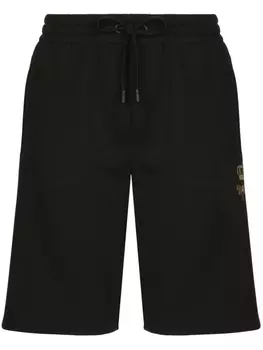 Dolce & Gabbana спортивные шорты с вышивкой, черный