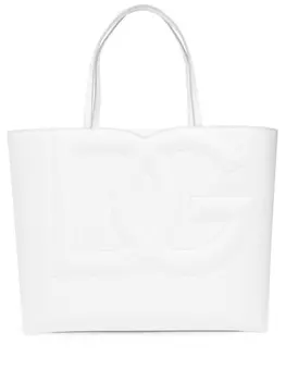 Dolce & Gabbana средняя сумка-тоут с логотипом DG, белый