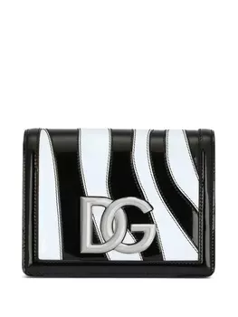 Dolce & Gabbana сумка через плечо 3.5 с зебровым принтом, черный