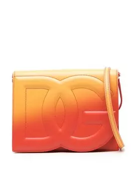Dolce & Gabbana сумка через плечо с тисненым логотипом, оранжевый