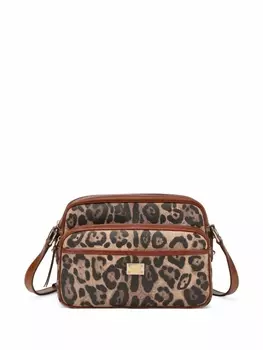 Dolce & Gabbana сумка Crespo с леопардовым принтом, коричневый