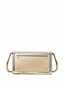 Dolce & Gabbana сумка для телефона с логотипом, золотистый