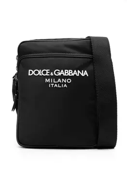 Dolce & Gabbana сумка-мессенджер с логотипом, черный