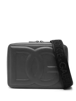 Dolce & Gabbana сумка-мессенджер среднего размера с логотипом DG, серый