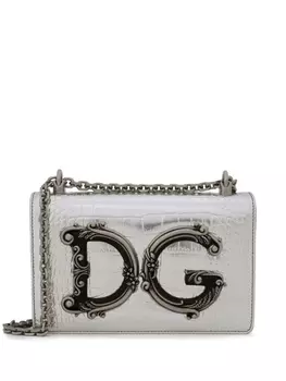 Dolce & Gabbana сумка на плечо DG Girls с принтом, серый