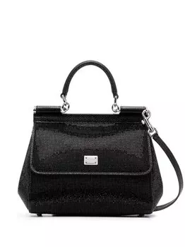 Dolce & Gabbana сумка на плечо со стразами, черный