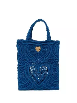 Dolce & Gabbana сумка-тоут Beatrice из кружева Cordonetto, синий