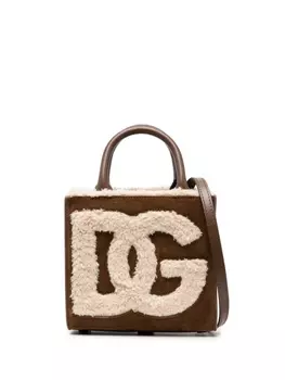 Dolce & Gabbana сумка-тоут DG Daily размера мини, коричневый