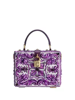 Dolce & Gabbana сумка-тоут Dolce Box с принтом Majolica, белый