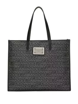 Dolce & Gabbana сумка-тоут с логотипом, черный