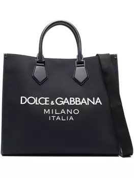 Dolce & Gabbana сумка-тоут с логотипом, синий