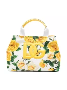 Dolce & Gabbana сумка-тоут с нашивкой-логотипом, белый