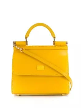 Dolce & Gabbana сумка-тоут Sicily 58 размера мини, желтый