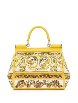 Dolce & Gabbana сумка-тоут Sicily среднего размера, желтый