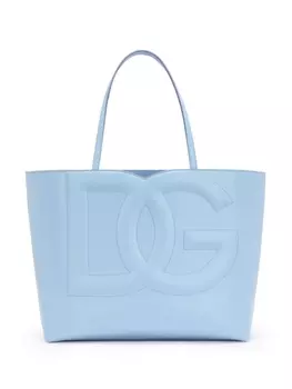 Dolce & Gabbana сумка-тоут среднего размера с логотипом DG, синий
