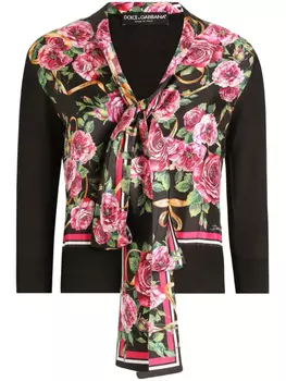 Dolce & Gabbana свитер с принтом, черный