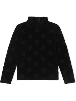 Dolce & Gabbana свитер с жаккардовым логотипом, черный
