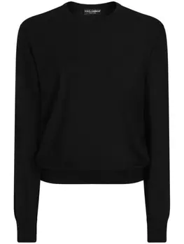 Dolce & Gabbana свитер в рубчик, черный