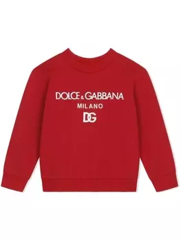 Dolce & Gabbana толстовка DG Milano с вышивкой, красный
