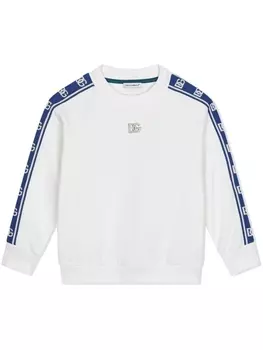 Dolce & Gabbana толстовка из джерси с логотипом, белый