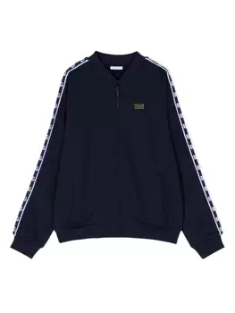 Dolce & Gabbana толстовка на молнии с логотипом, синий