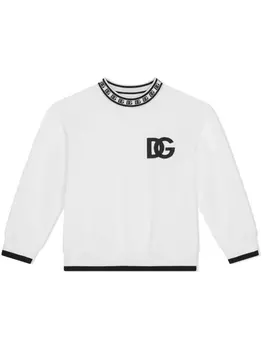 Dolce & Gabbana толстовка с логотипом DG, белый