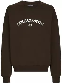 Dolce & Gabbana толстовка с логотипом, коричневый