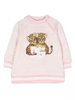 Dolce & Gabbana толстовка с логотипом, розовый