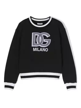 Dolce & Gabbana толстовка с нашивкой-логотипом, черный