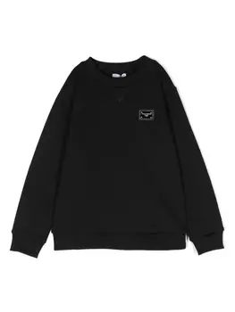 Dolce & Gabbana толстовка с нашивкой-логотипом, черный