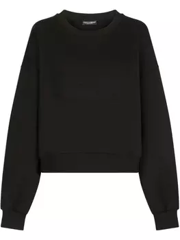 Dolce & Gabbana толстовка с тисненым логотипом, черный