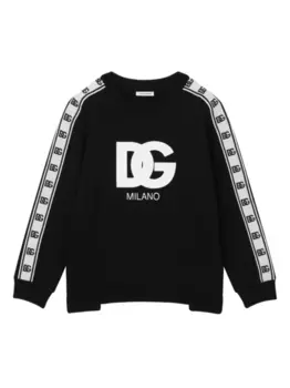 Dolce & Gabbana толстовка с тисненым логотипом, черный