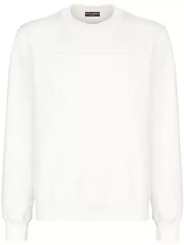 Dolce & Gabbana толстовка с тисненым логотипом DG, белый