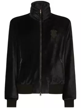 Dolce & Gabbana толстовка с вышитым логотипом, черный