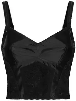 Dolce & Gabbana топ-бюстье с корсетом, черный