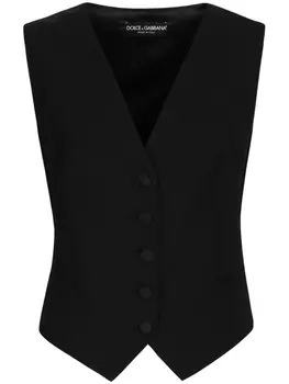 Dolce & Gabbana топ из смесовой шерсти, черный