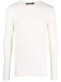 Dolce & Gabbana топ на пуговицах с длинными рукавами, нейтральный цвет