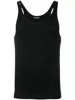 Dolce & Gabbana топ облегающего кроя, черный
