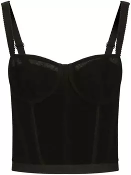 Dolce & Gabbana топ с драпировкой, черный