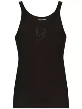 Dolce & Gabbana топ с круглым вырезом, черный