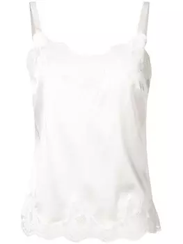 Dolce & Gabbana топ с кружевом, белый