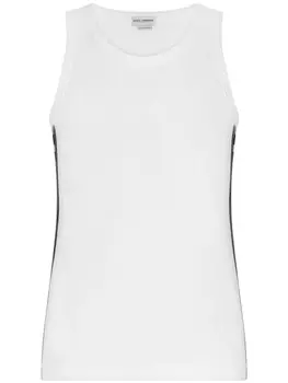 Dolce & Gabbana топ с логотипом, белый