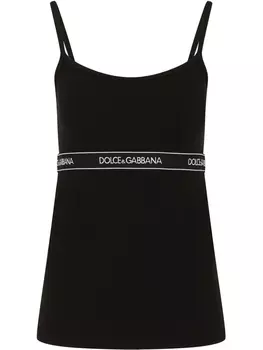 Dolce & Gabbana топ с логотипом, черный