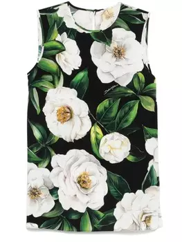 Dolce & Gabbana топ с принтом, черный