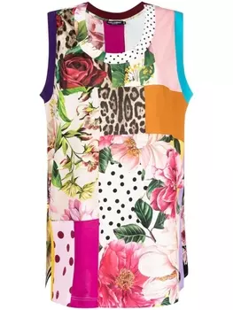 Dolce & Gabbana топ со вставками, розовый
