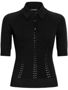 Dolce & Gabbana топ тонкой вязки, черный