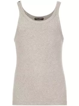 Dolce & Gabbana топ в рубчик, серый