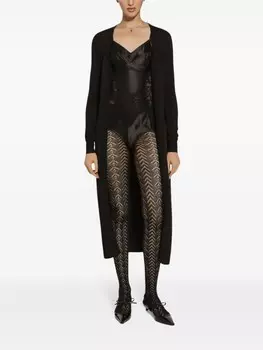 Dolce & Gabbana трикотажный кардиган-пальто, черный